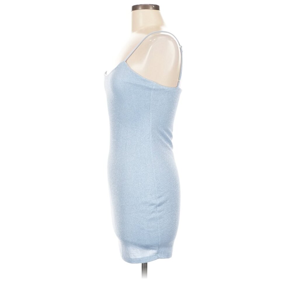 Lucy In The Sky Women's Shimmer Bodycon Mini Dress In Icy Blue - Size M - Picture 6 of 9